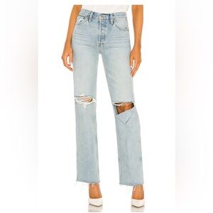 Re/Done Blue Straight Leg Jeans